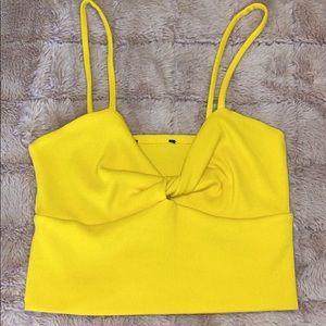 Yellow Forever 21 Crop Tank